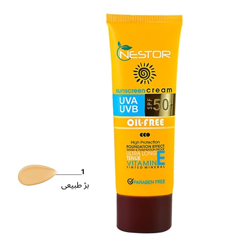 کرم ضد آفتاب نستور SPF50 مناسب پوست چرب حجم 50 میلی — تصویر ۴