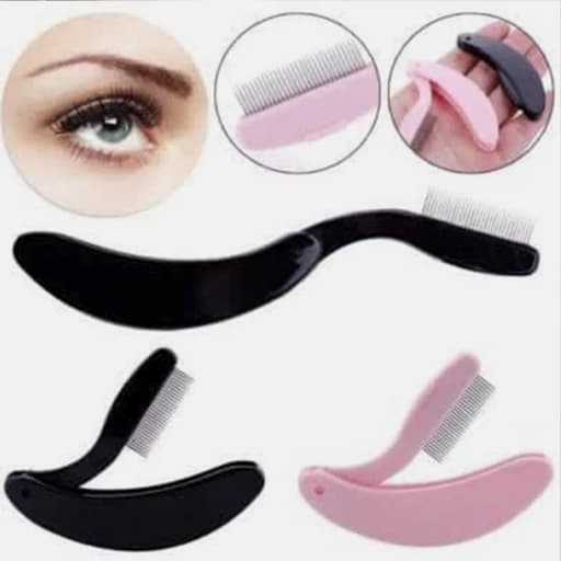 شانه مژه و ابرو فلزی تاشو Metal eyelashe and eyebrow comb — تصویر ۳