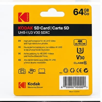 کارت حافظه Kodak Ultra Performance 64GB SDXC UHS-I U3 V30 — تصویر ۴