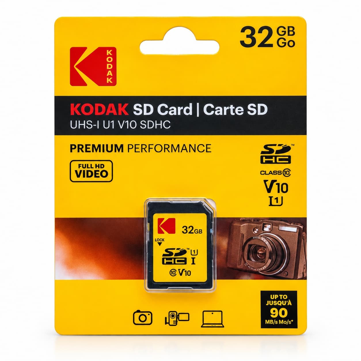 کارت حافظه Kodak 32GB کلاس 10 UHS-I U1 Premium