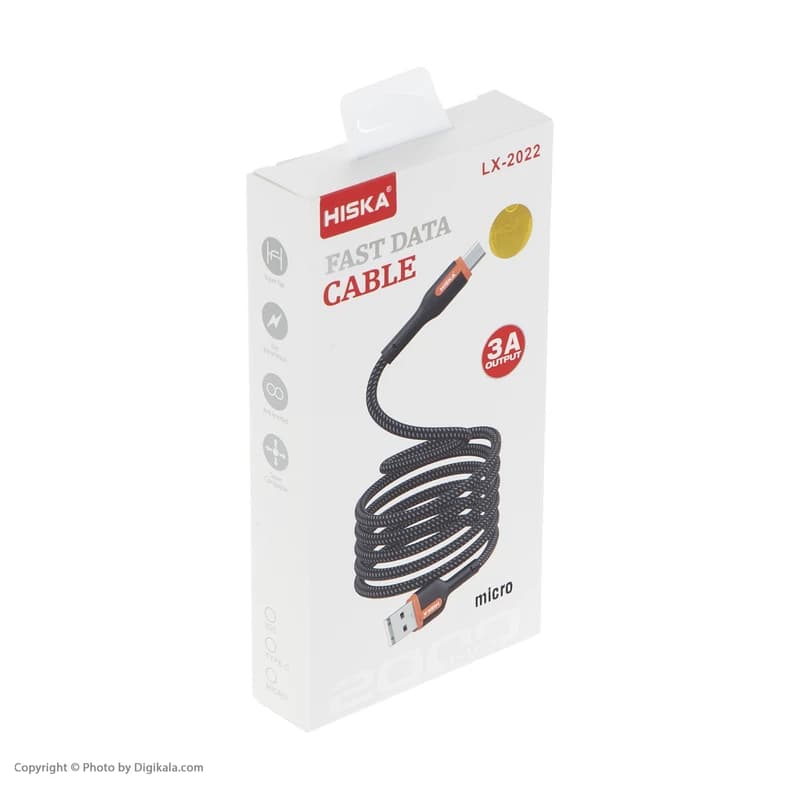 کابل شارژ USB به Micro USB هیسکا مدل LX-2022 | طول ۲ متر