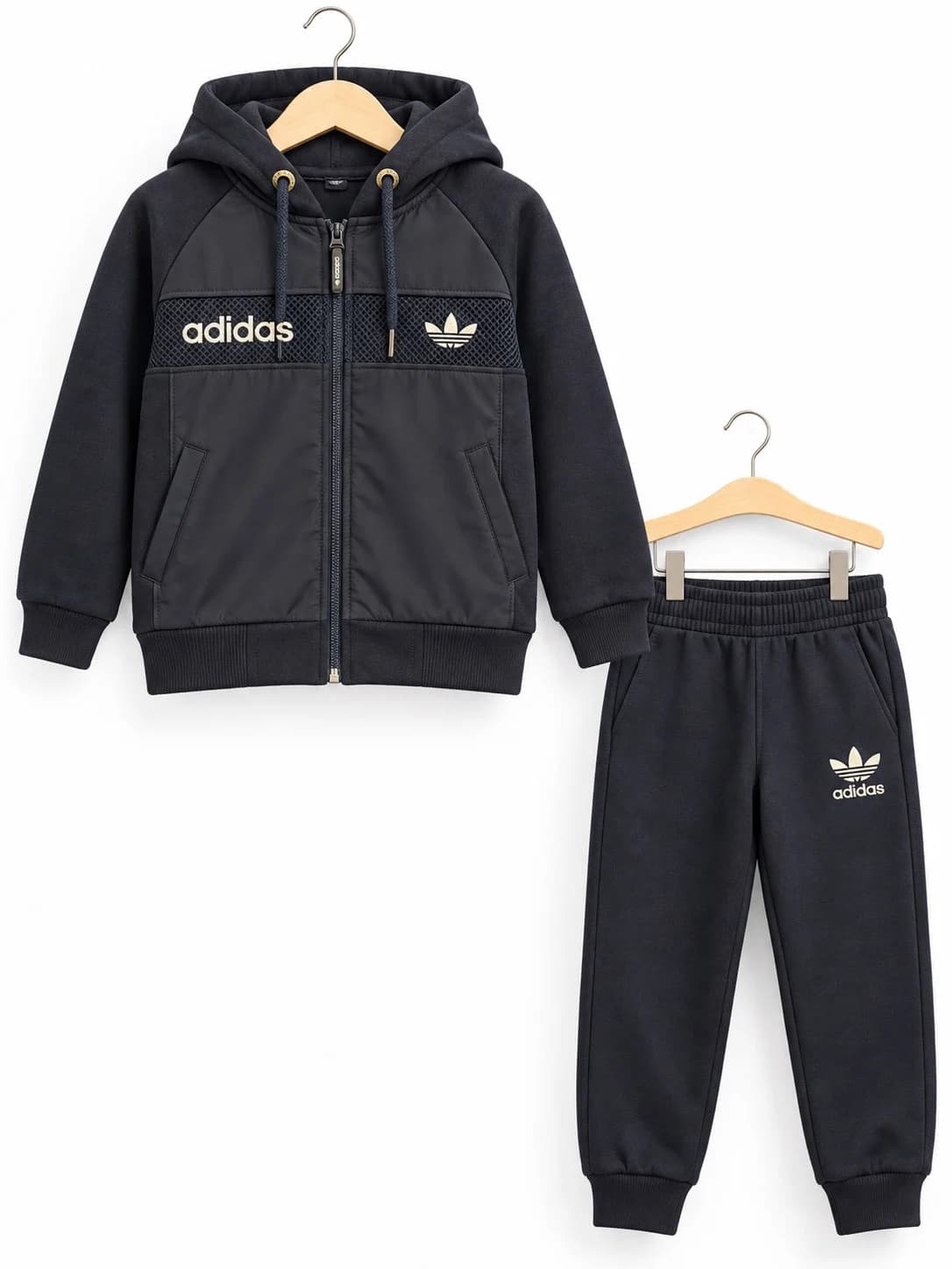 ست سویشرت شلوار بچگانه داخل کرک آدیداس دارک بلو|ADIDAS — تصویر ۳