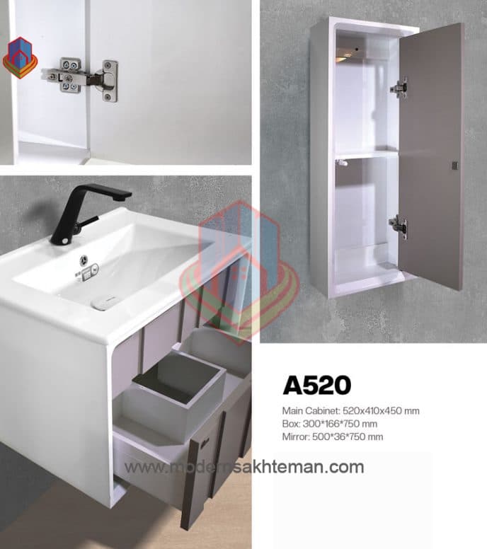 روشویی کابینتی کویک (Kevik) کد A520 — تصویر ۲
