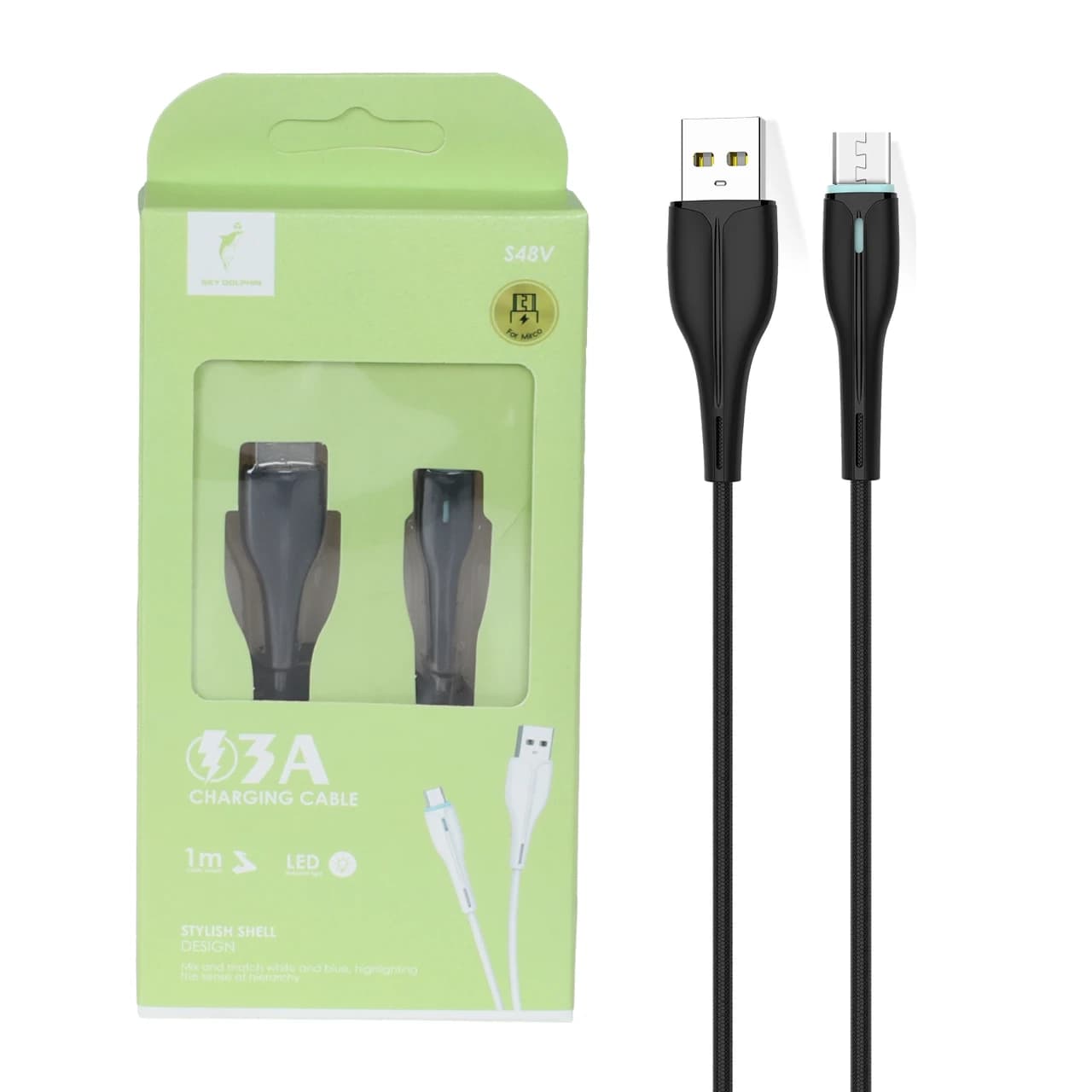 کابل شارژ فست اندروید Sky Dolphin مدل S48V – مشکی – TCO