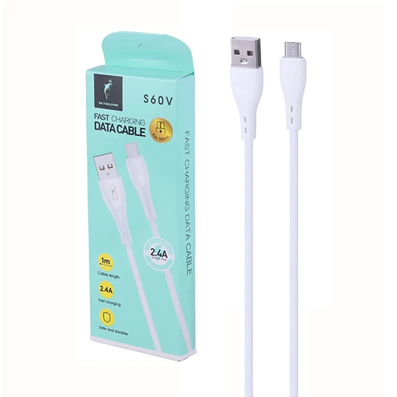 کابل شارژ فست اندروید Sky Dolphin مدل S60V – سفید – TCO