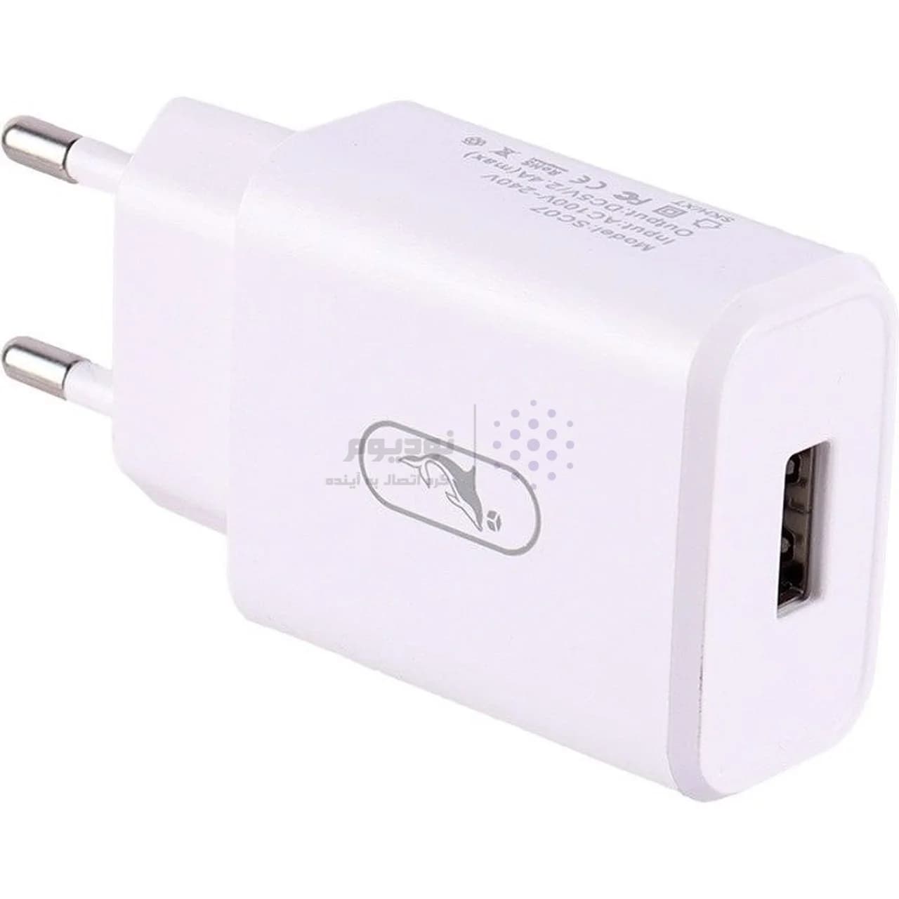 شارژر دیواری فست تک پورت Sky Dolphin مدل SC07T 12W به همراه کابل شارژ Type-C – سفید – TCO — تصویر ۶