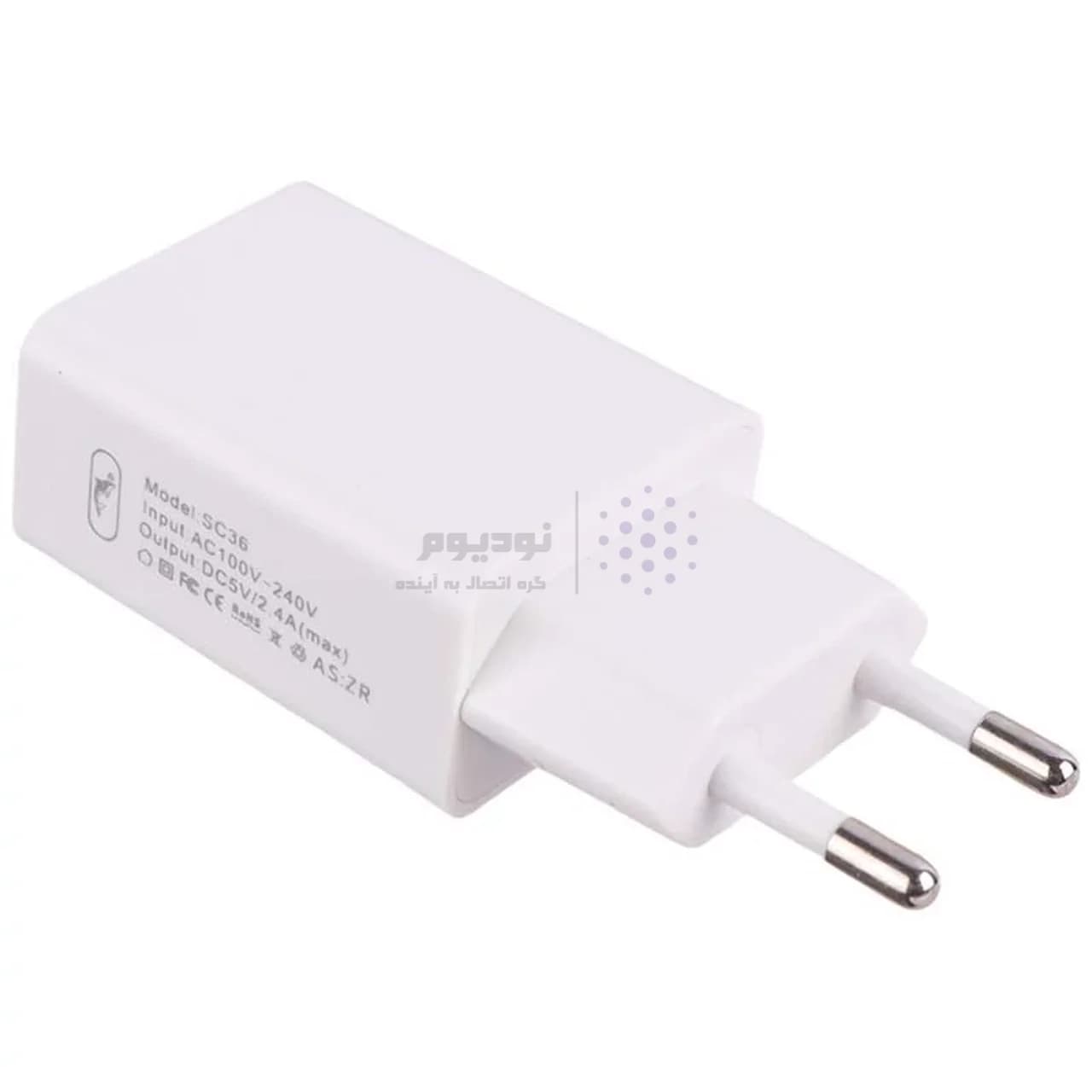 شارژر دیواری فست تک پورت Sky Dolphin مدل SC36V 12W به همراه کابل شارژ اندروید – سفید – TCO — تصویر ۵