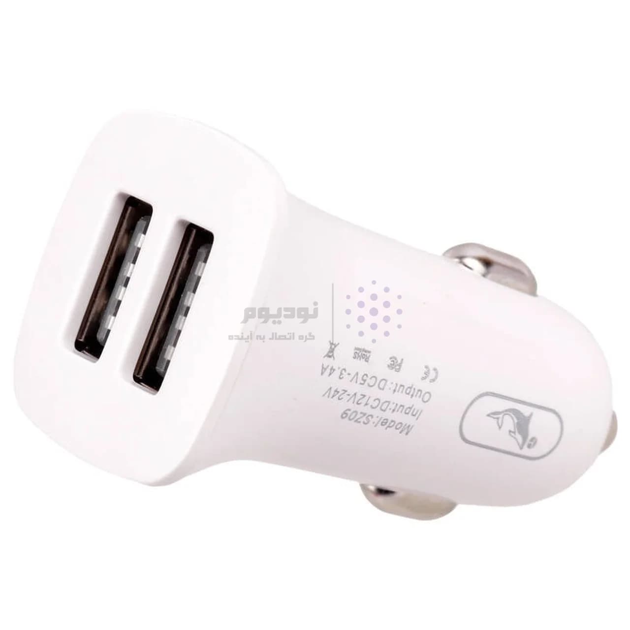 شارژر فندکی فست دو پورت Sky Dophin مدل SZ09 15W – سفید – TCO — تصویر ۶