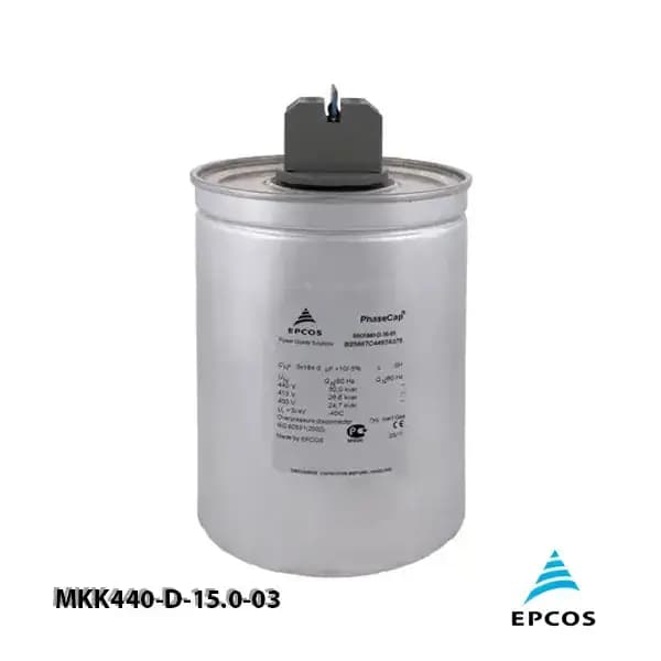 خازن 30.0 کیلووار گازی 440 ولت EPCOS کد MKK440-D-30.0-03 — تصویر ۲