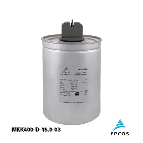 خازن 25.0 کیلووار گازی 400 ولت EPCOS کد MKK400-D-25.0-03 — تصویر ۳