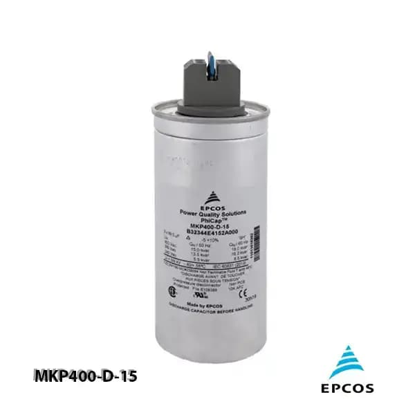 خازن 25.0 کیلووار رزینی 400 ولت EPCOS کد MKP400-D-25.0 — تصویر ۳