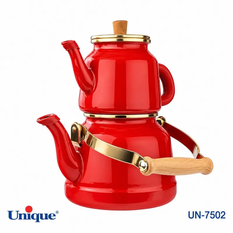 کتری قوری یونیک لعابی 2/5 لیتر 7502 — تصویر ۲