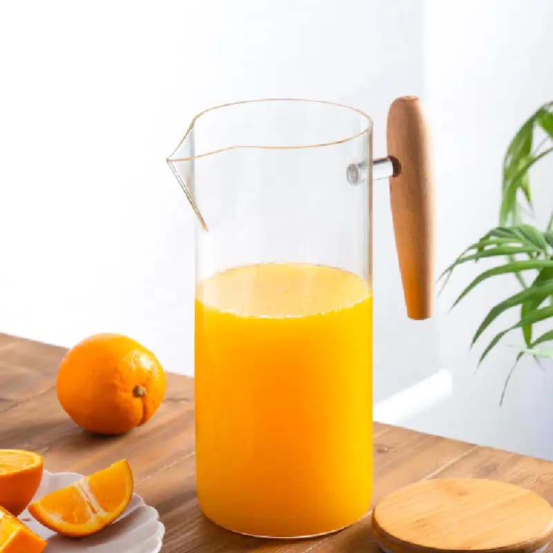 پارچ دسته چوبی پیرکس طراح شیک و مدرن