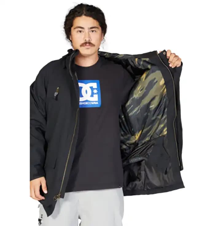 کاپشن اسنوبرد مردانه دی سی (DC) مدل Stealth Parka مشکی — تصویر ۶