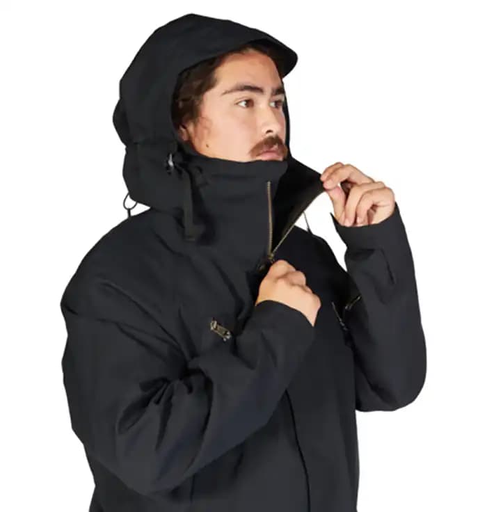 کاپشن اسنوبرد مردانه دی سی (DC) مدل Stealth Parka مشکی — تصویر ۴