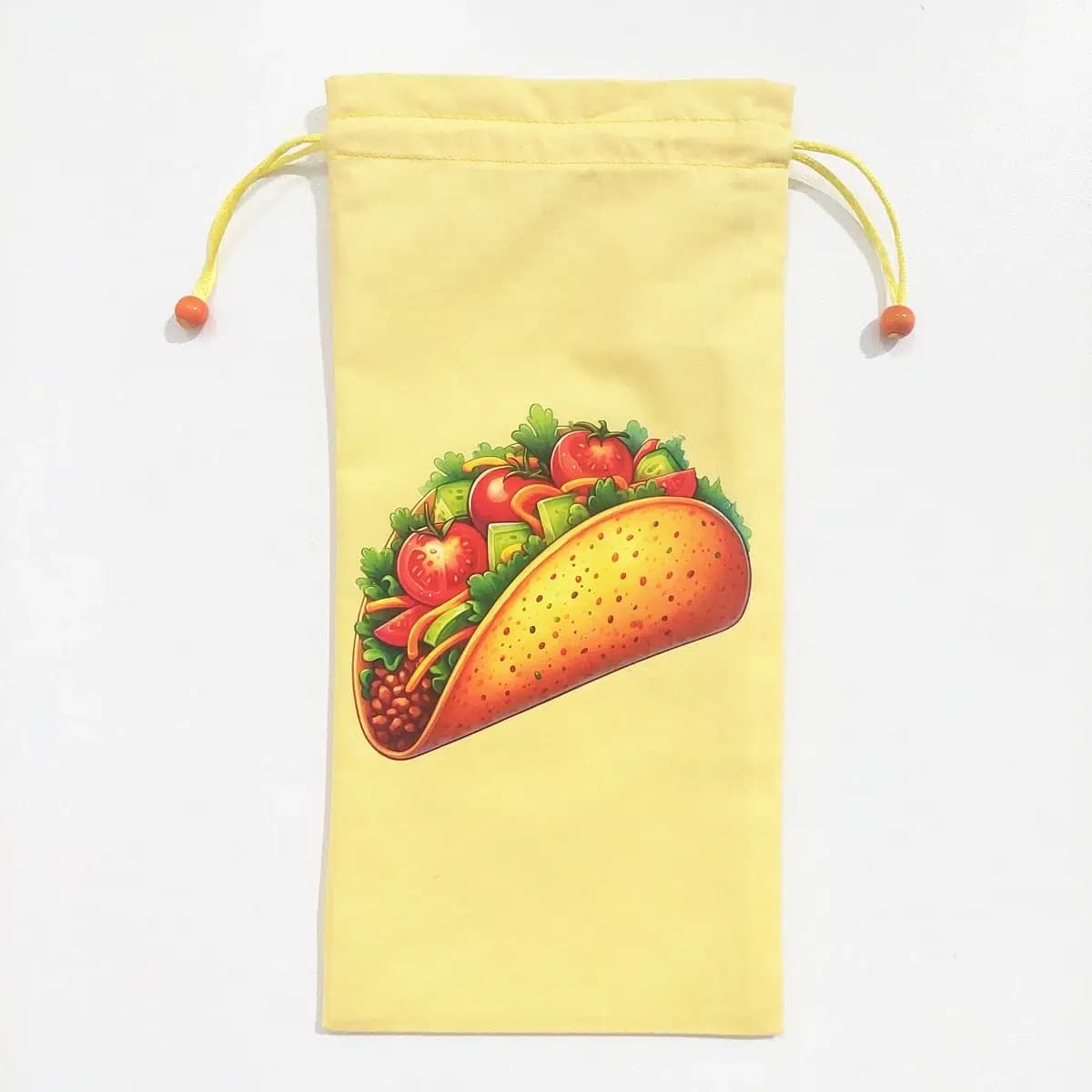 کیسه لقمه پارچه ای دو لایه فریدا طرح تاکو (کیف غذا)