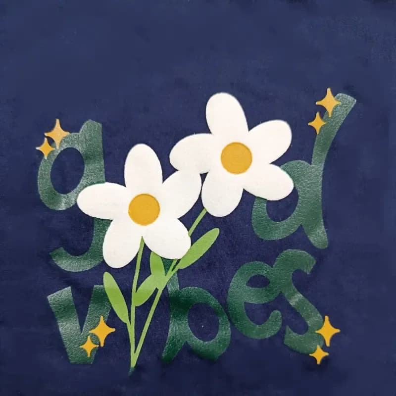 ست تیشرت و شلوار نخ پنبه لش مدل Flower سایز 55 تا 65 — تصویر ۴