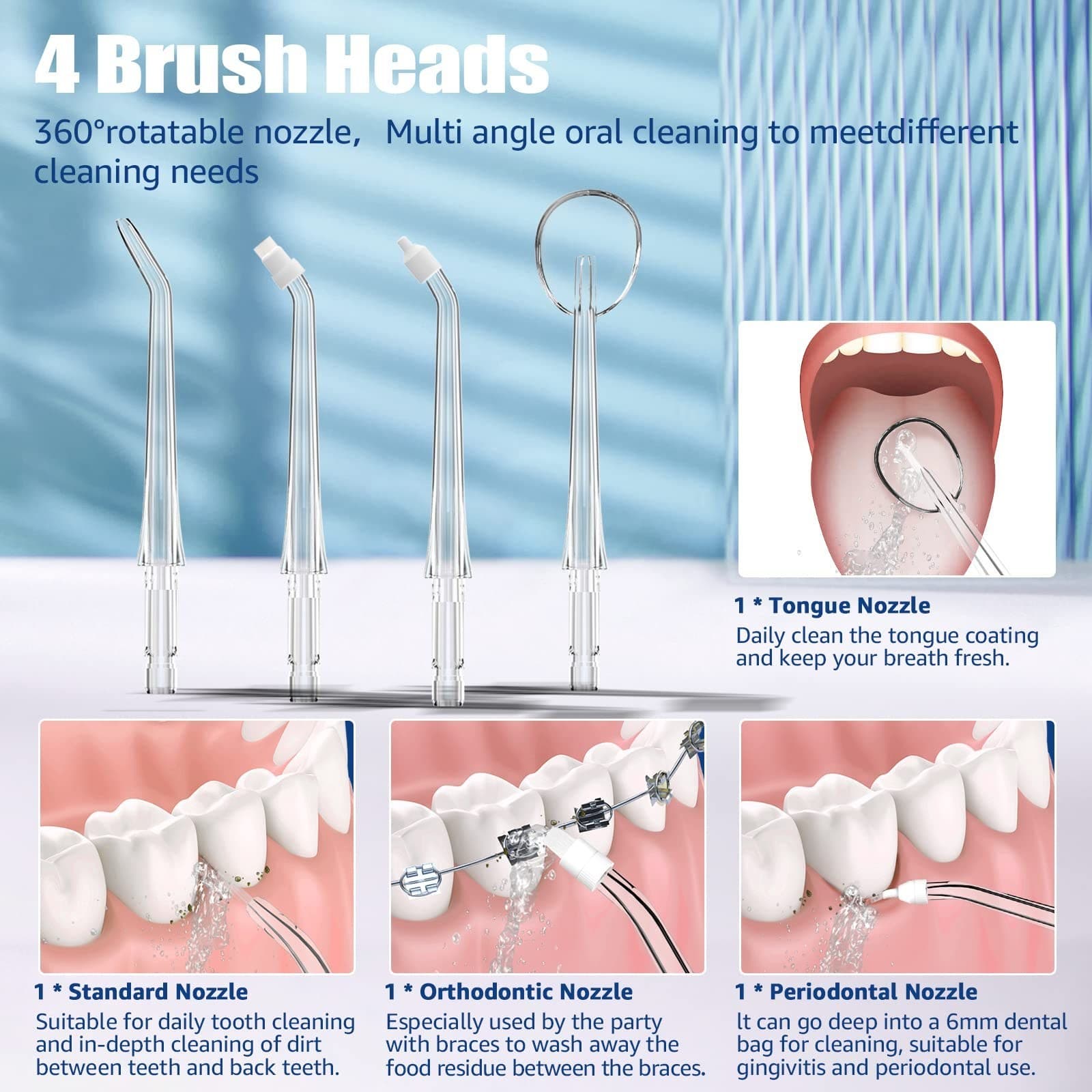 دستگاه شستوشوی دهان و دندان پرتابل Oral Irrigator مدل 6886 — تصویر ۲