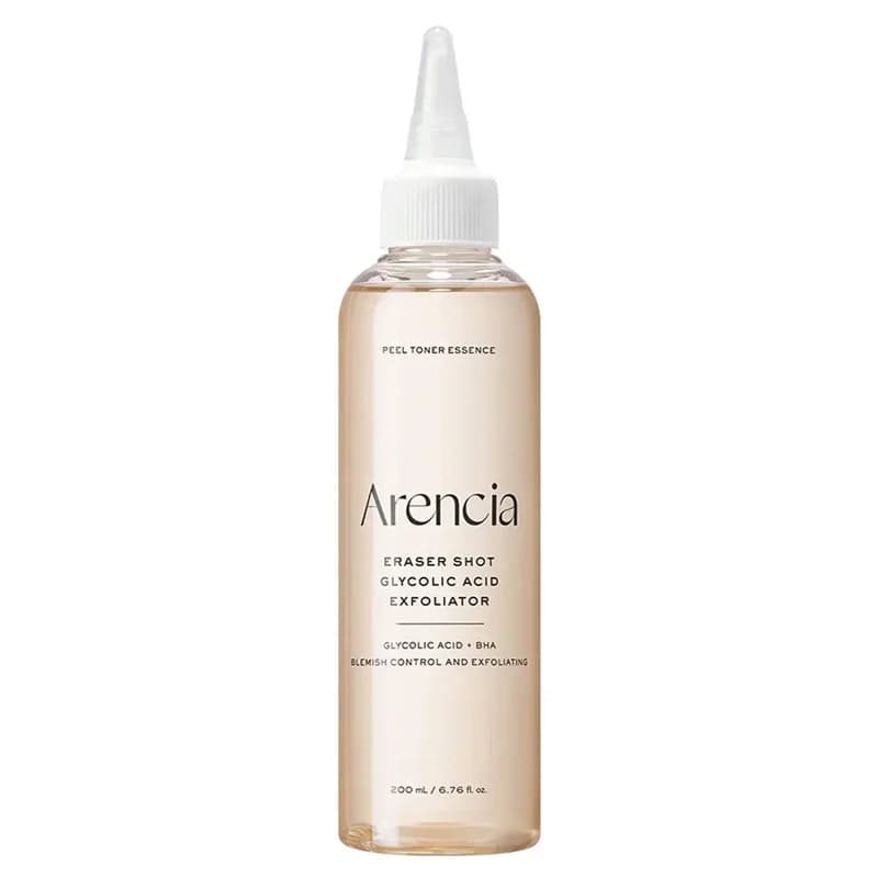 تونر لایه بردار گلیکولیک اسید و سالیسیلیک اسید آرنسیا Arencia مدل Eraser Shot Glycolic Acid Exfoliator (200 میل)