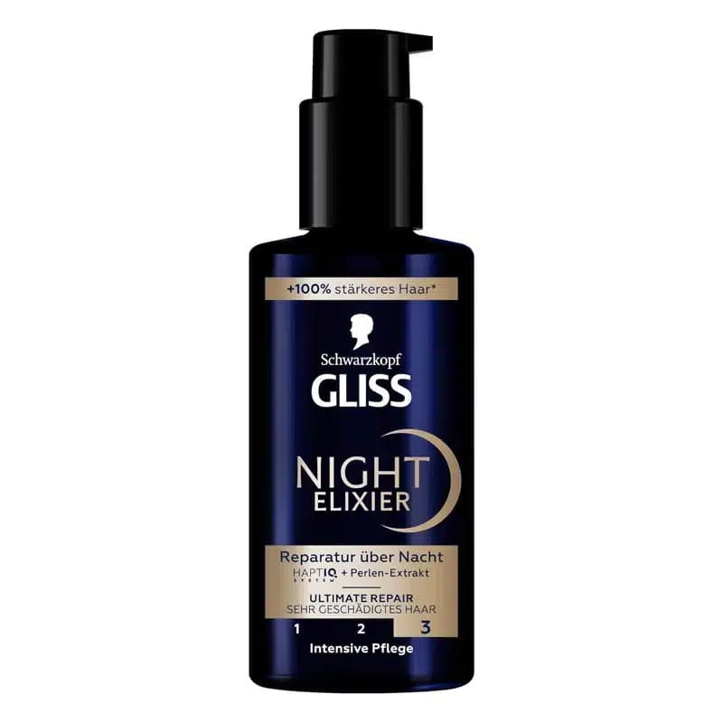 سرم شبانه ترمیم‌ کننده مو گلیس Gliss مدل Night Elixir (100 میل)