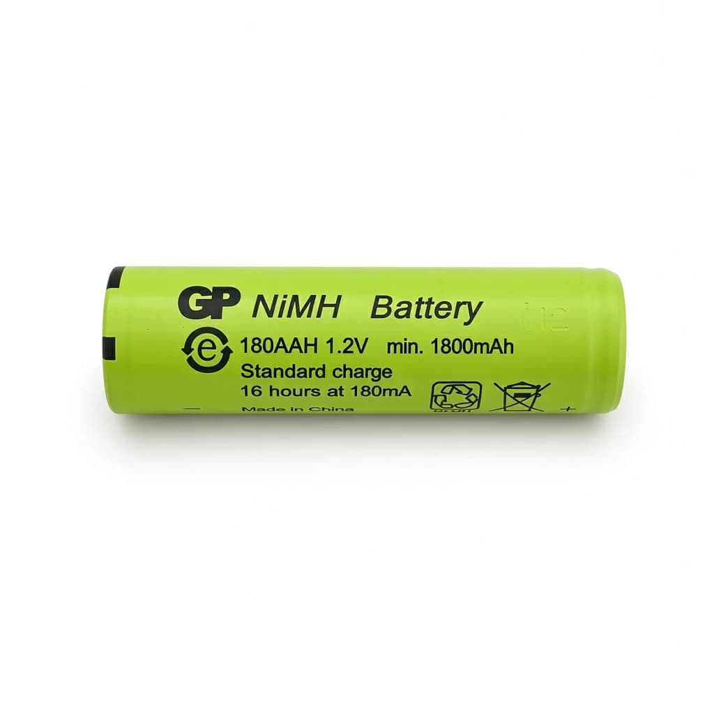 باتری شارژی GP (جی پی) AA قلمی 1.2 ولت 1800 میلیآمپر ساعت سر تخت — تصویر ۳