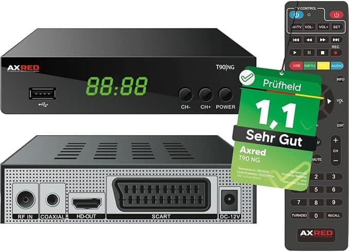 گیرنده تلویزیون AXRED T90 HD DVBT2 با قابلیت ضبط PVR — تصویر ۴
