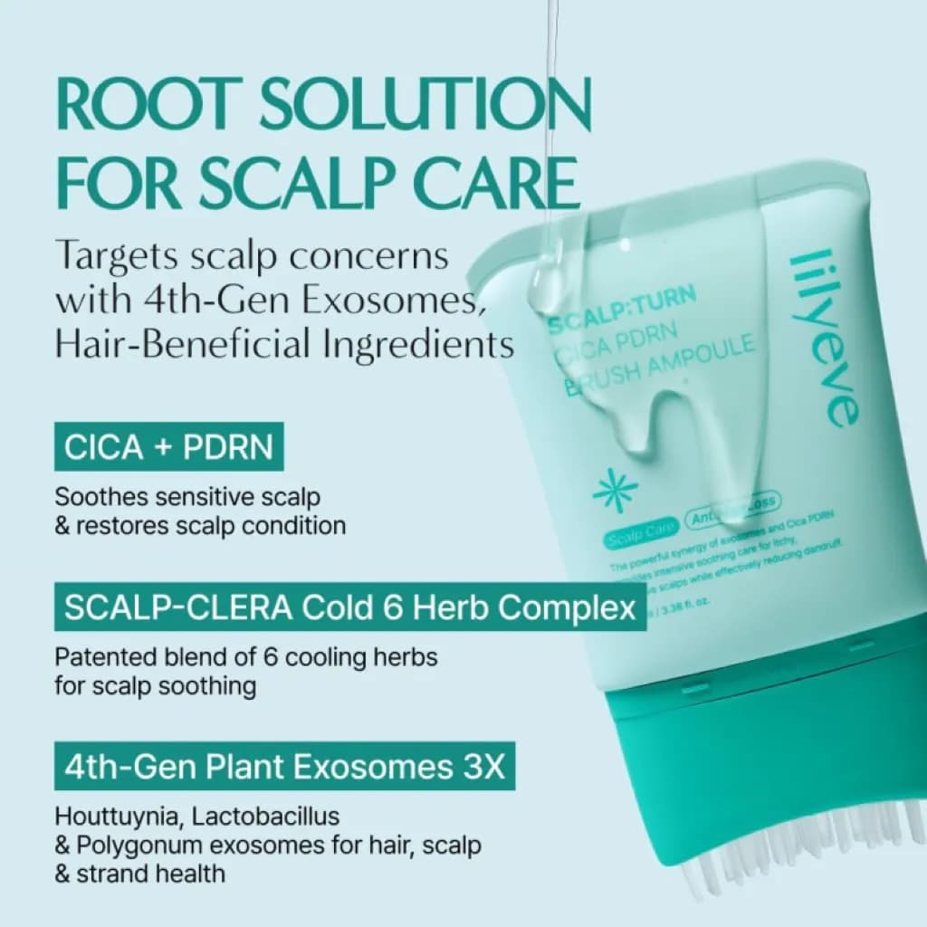 آمپول تقویت و مراقبت پوست سر لیلی ایو Scalp:Turn Cica PDRN Brush Ampoule — تصویر ۷