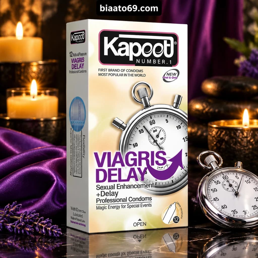 کاندوم کاپوت مدل Viagris Delay (تاخیری فوقالعاده) 12 عددی