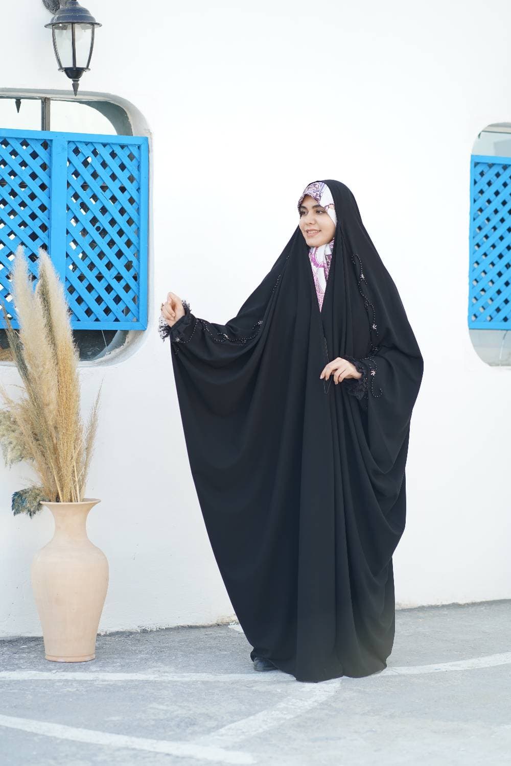 چادر جده سنگدوزی شکوفه مجلل — تصویر ۲
