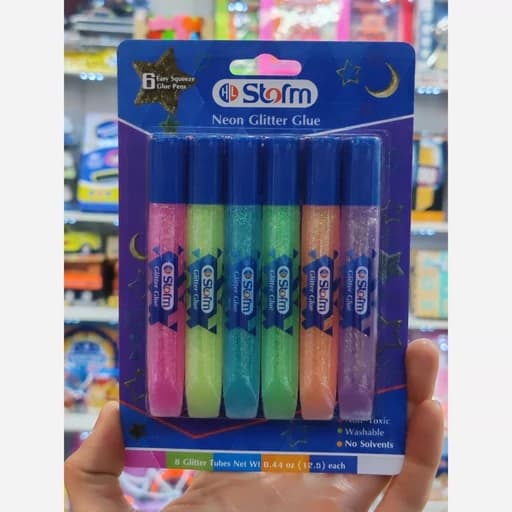 چسب اکلیلی 6 رنگ دو مدل Giltter Glue — تصویر ۴