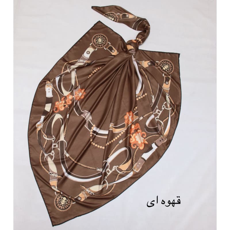 روسری ابریشم توییل زنانه آنالیا مدل ساده زنجیری کد 10407 با طول و عرض 134*134 سانتی‌متر — تصویر ۸