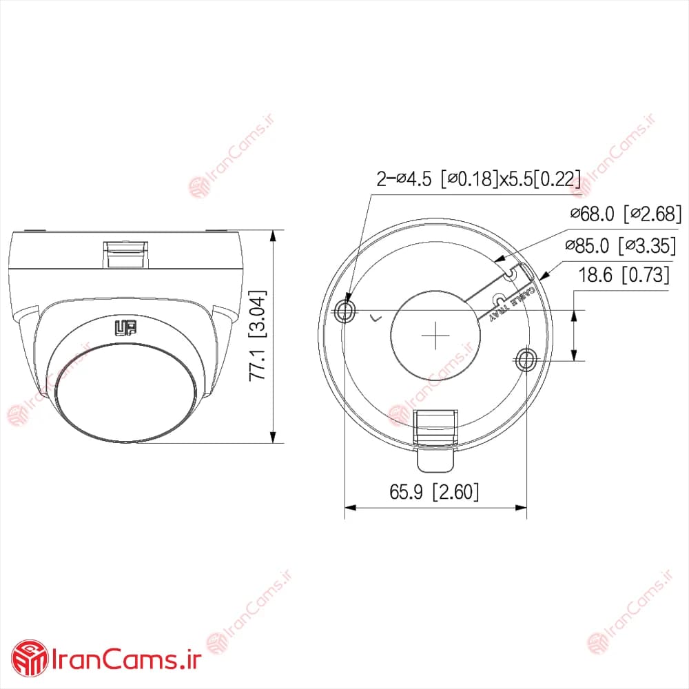 دوربین مداربسته دام 2 مگاپیکسلی داهوا DH-HAC-T1A21P-U — تصویر ۶