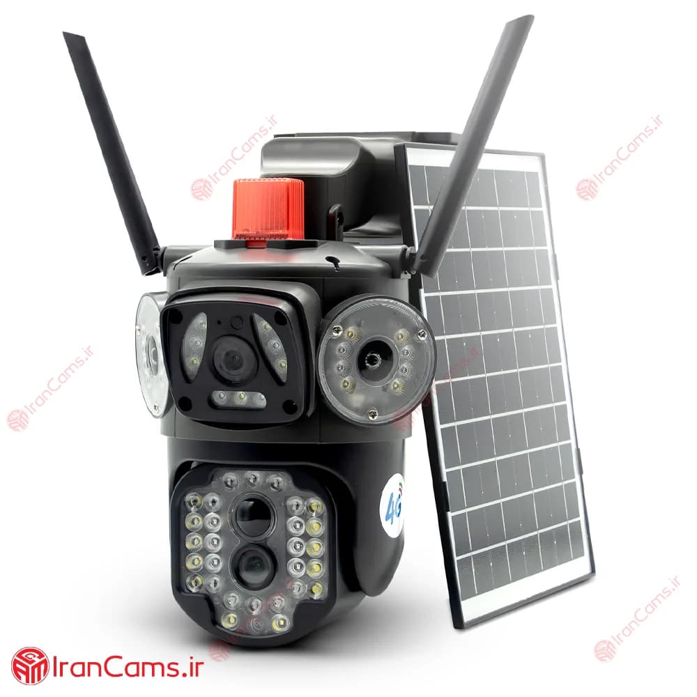 دوربین مینی اسپید دام بی سیم خورشیدی سیمکارتی دو لنز V380 مدل P27-18 — تصویر ۲