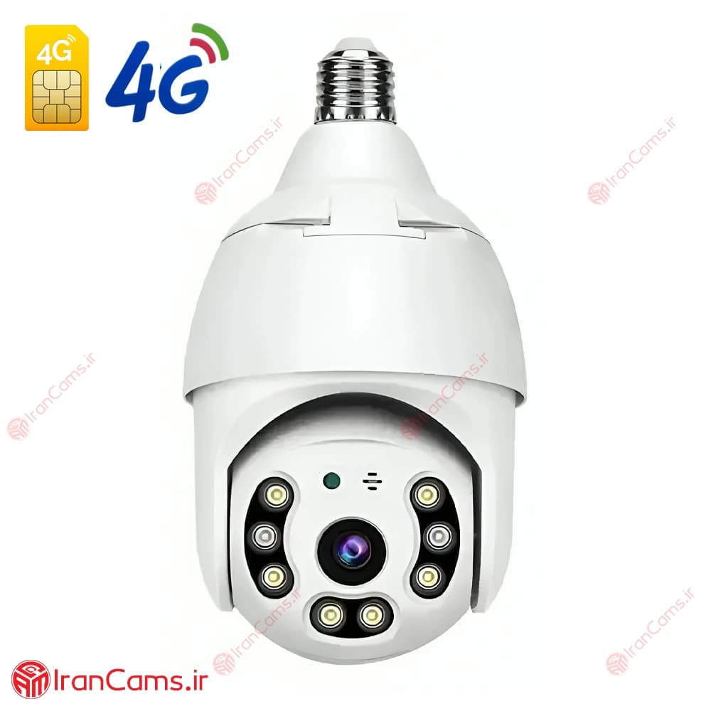 دوربین لامپی چرخشی سیم کارتی V380 مدل Q8