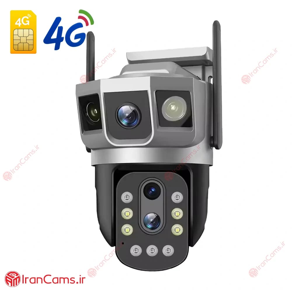 دوربین مینی اسپید دام بی سیم سیمکارتی دو لنز V380 مدل SC23-G-DL