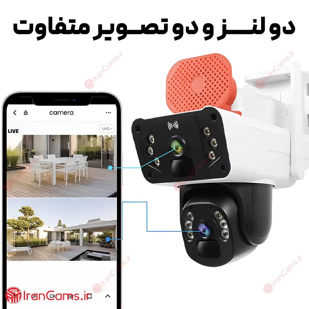 دوربین اسپید دام خورشیدی سیمکارتی دو لنز O-KAM Pro مدل TP33 — تصویر ۴