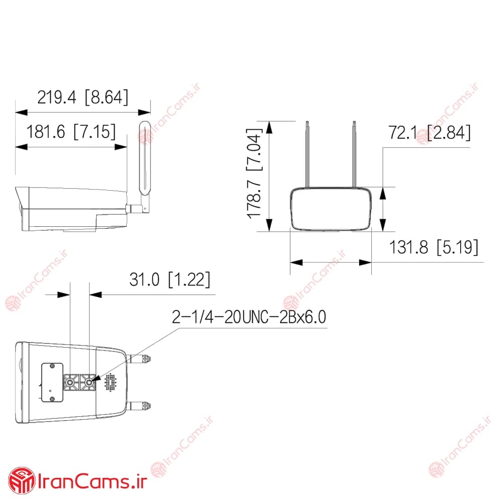 دوربین مداربسته سیم کارتی 4 مگاپیکسلی داهوا DH-IPC-HFW3441DGP-AS-4G — تصویر ۴