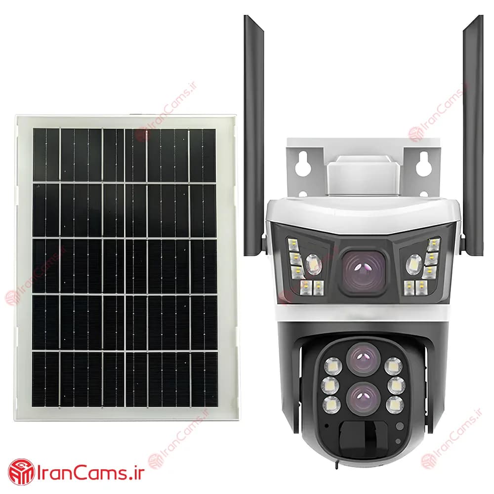 دوربین اسپید دام خورشیدی سیمکارتی سه لنز V380 مدل P10 — تصویر ۴