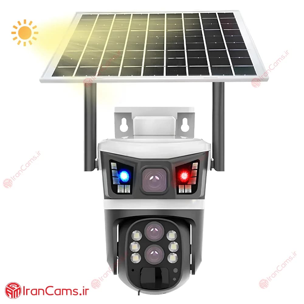 دوربین اسپید دام خورشیدی سیمکارتی سه لنز V380 مدل P10 — تصویر ۳