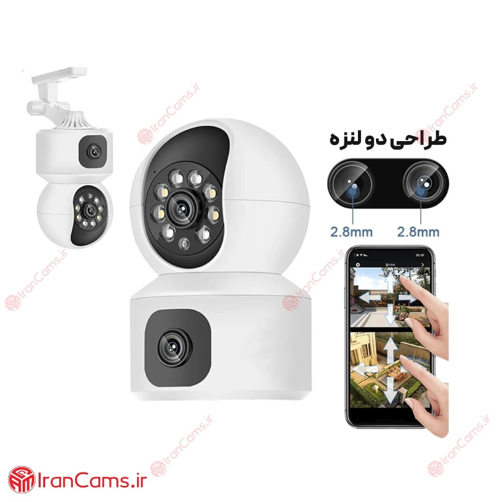 دوربین بی سیم بیبی کم دو لنز V380 مدل V9L — تصویر ۲