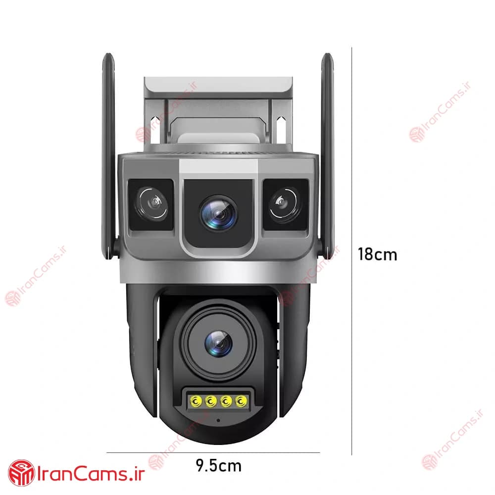 دوربین مینی اسپید دام بی سیم سیمکارتی دو لنز V380 مدل SC23-G — تصویر ۴