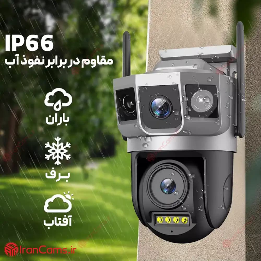 دوربین مینی اسپید دام بی سیم سیمکارتی دو لنز V380 مدل SC23-G — تصویر ۵