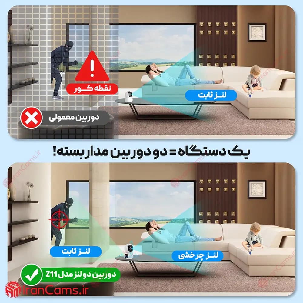 دوربین بی سیم دو لنز O-KAM Pro مدل Z11 — تصویر ۶