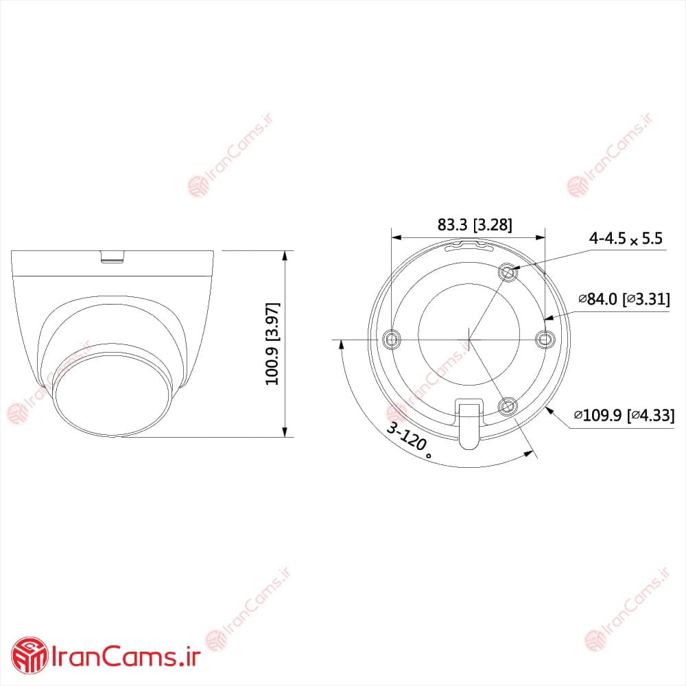 دوربین مداربسته دام 2 مگاپیکسلی داهوا DH-HAC-HDW1231TQP-A — تصویر ۴