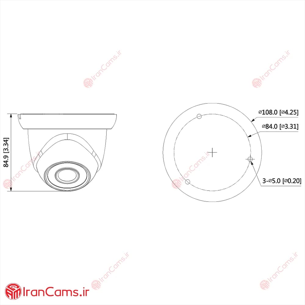 دوربین مداربسته IP دام 4 مگاپیکسلی داهوا DH-IPC-HDW1431SP-S4 — تصویر ۵