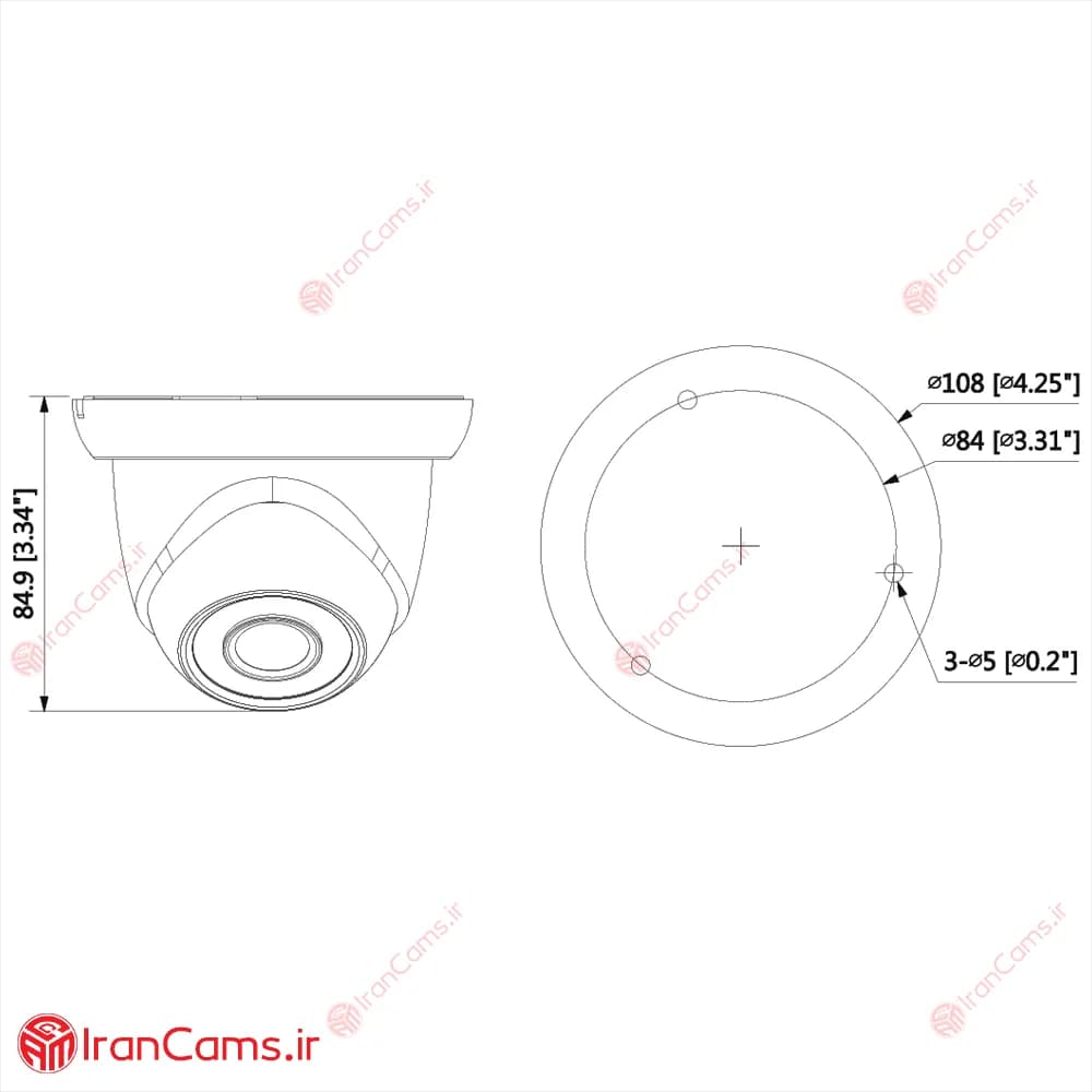 دوربین مداربسته IP دام 2 مگاپیکسلی داهوا DH-IPC-HDW1230SP — تصویر ۴