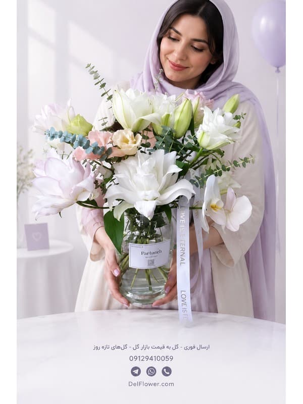 باکس گل سالگرد برای پسر | مدل لینوش در تهران