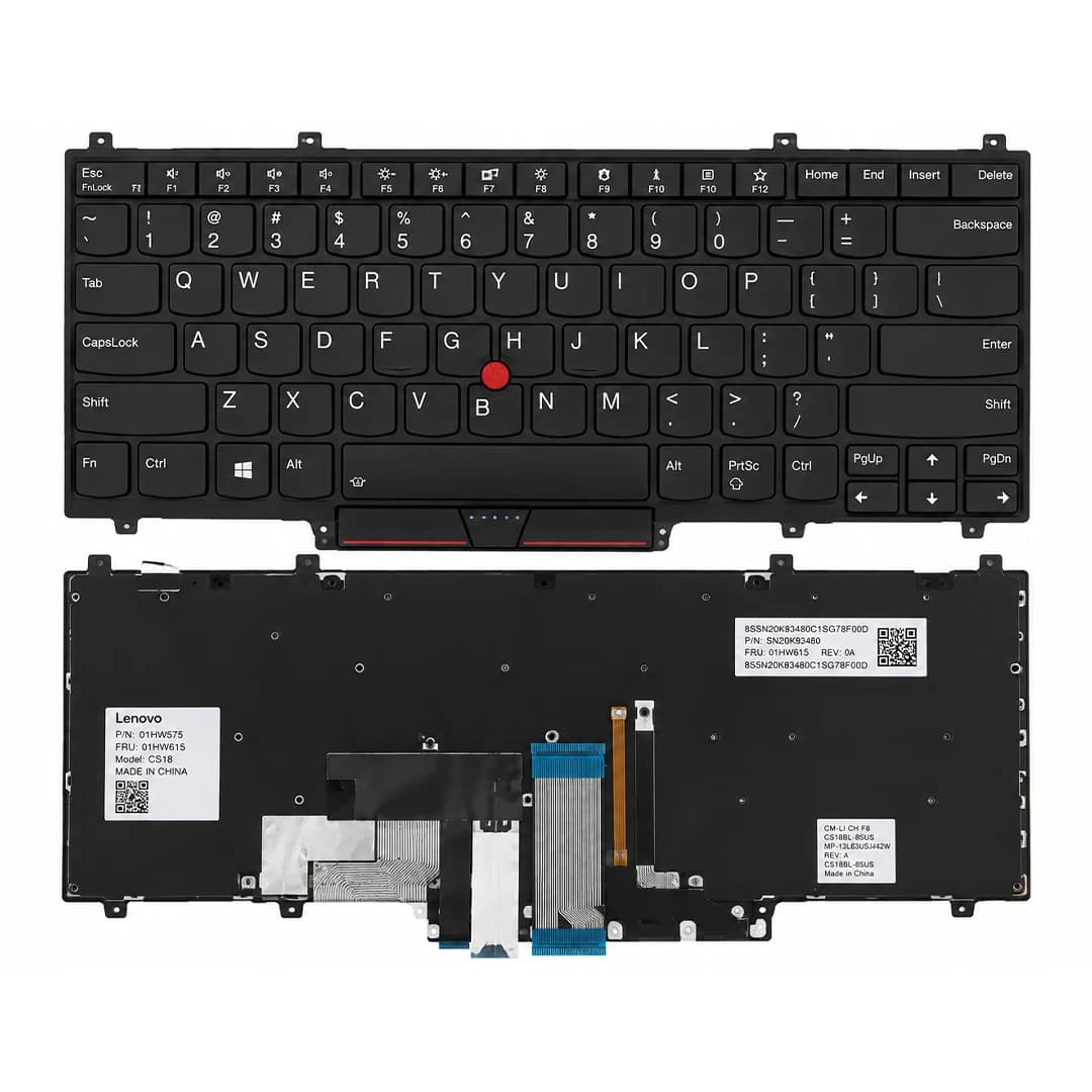 کیبورد Lenovo ThinkPad Yoga 370 / X380 Yoga مشکی بک‌ لایت دار TrackPoint