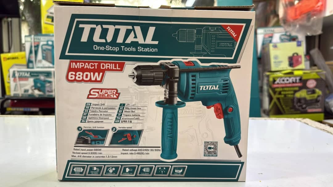دریل چکشی 680 وات برقی توتال مدل TG1061356 — تصویر ۲