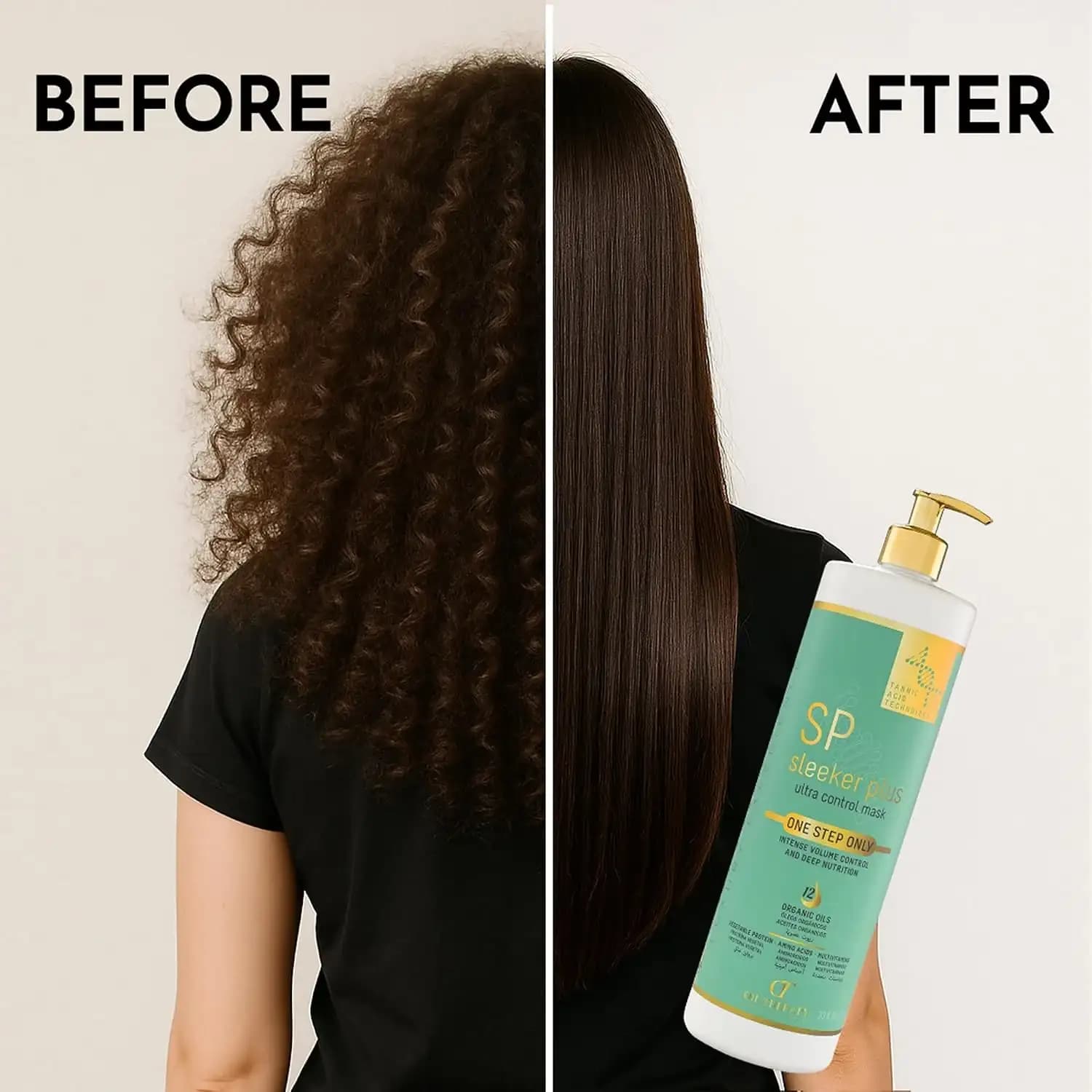 پروتئین و کراتین اس پی طلایی ۱۰۰۰ میل – SP Sleeker Plus Ultra Control Mask — تصویر ۳